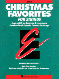Essential Elements Christmas Favorites for Strings Violin string method book cover